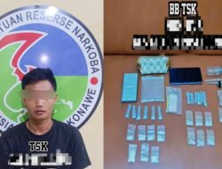 Polres Konawe Tangkap Pengedar Narkoba, Temukan 10,56 Gram Sabu-sabu Siap Edar