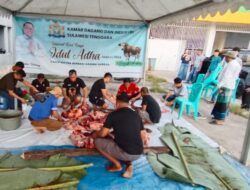 Kadin Sultra Bagikan Ratusan Kilogram Daging Kurban untuk Warga Kendari