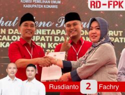 Pasangan RD-FPK Cabut Nomor Urut 2, Dianggap Sebagai Angka Keberuntungan di Pilkada Konawe 2024