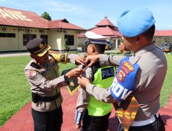 Dalam Rangka Kamseltibcar Lantas, Polres Konawe Gelar Apel Pasukan Operasi Zebra Anoa 2025