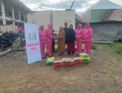 Aksi Peduli: Polres Konawe dan Bhayangkari Salurkan Bantuan untuk Korban Kebakaran di Arombu