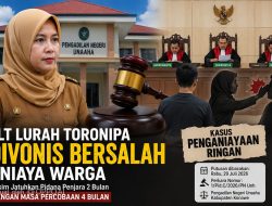 Plt Lurah Toronipa Divonis Bersalah dalam Kasus Penganiayaan Warga